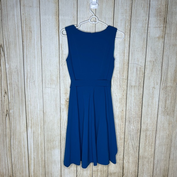 Karen Millen Blue Belted Pencil Dress - Picture 2 of 5